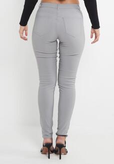 Dames Skinny Super Stretch Chino Grijs - EU 38 Normaal / UK 10 Normaal