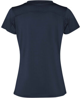 Dames slam sport t-shirt met korte mouwen - maat L Blauw