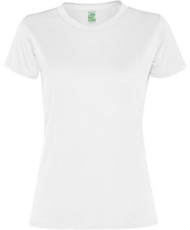 Dames slam sport t-shirt met korte mouwen - maat L Wit