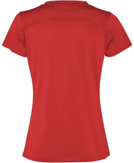 Dames slam sport t-shirt met korte mouwen Rood - L