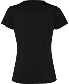 Dames slam sport t-shirt met korte mouwen Zwart - XL