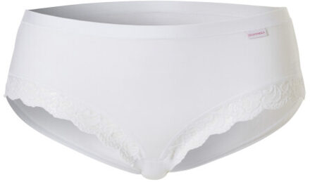 Dames slip met kant midi 3-pack - maat M Wit