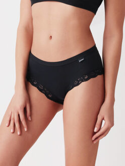 Dames slip met kant midi 3-pack - maat XL Zwart