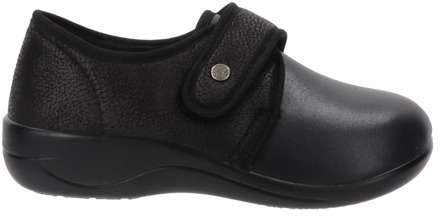 Dames Sneakers van imitatieleer met klittenbandsluiting Cinzia Soft , Black , Dames - 40 Eu,36 EU