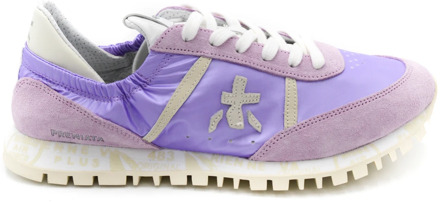 Dames Sneakers van Leer en Stof Premiata , Purple , Dames - 37 Eu,38 EU