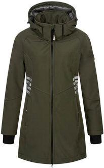 Dames Softshell Jas AS-305 – Lang, Waterafstotend, Reflecterend Groen - 2XL