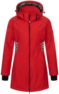 Dames Softshell Jas AS-305 – Lang, Waterafstotend, Reflecterend Rood - 2XL