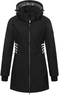 Dames Softshell Jas AS-305 – Lang, Waterafstotend, Reflecterend Zwart - 5XL