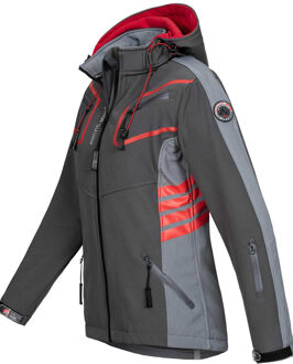 Dames Softshell Jas Donkergrijs-Lichtgrijs - XS