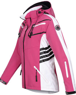 Dames Softshell Jas Roze-Wit - XS
