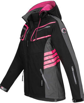 Dames Softshell Jas Zwart-Grijs - XS