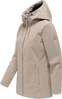 dames softshell tussenjas Minaa met capuchon Grijs - XL