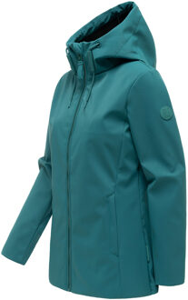 dames softshell tussenjas Minaa met capuchon Groen - XS