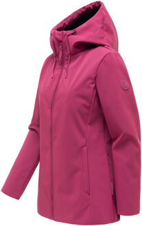 dames softshell tussenjas Minaa met capuchon Roze