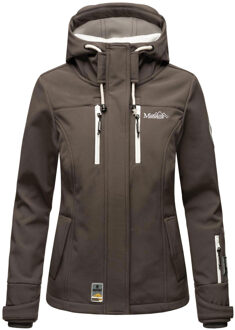 dames softshelljas – Kleine Zicke, warm met capuchon & fleecevoering Grijs