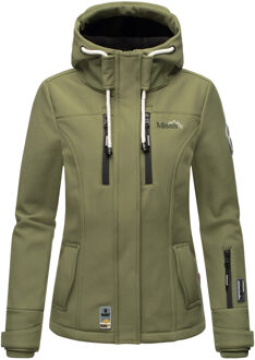 dames softshelljas – Kleine Zicke, warm met capuchon & fleecevoering - maat Groen