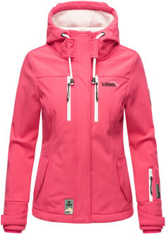 dames softshelljas – Kleine Zicke, warm met capuchon & fleecevoering - maat M Roze