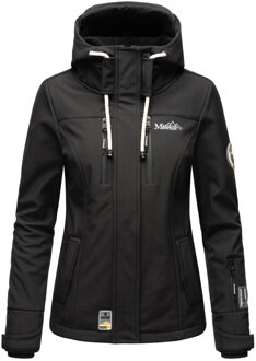 dames softshelljas – Kleine Zicke, warm met capuchon & fleecevoering - maat M Zwart