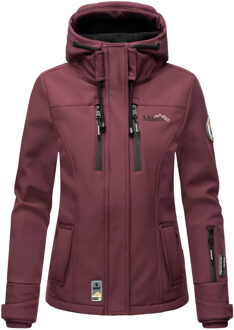 dames softshelljas – Kleine Zicke, warm met capuchon & fleecevoering - maat Rood