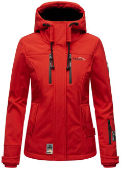 dames softshelljas – Kleine Zicke, warm met capuchon & fleecevoering - maat XL Rood