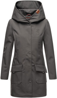 dames softshelljas – Mayleen, waterafstotend met capuchon Grijs - 2XL