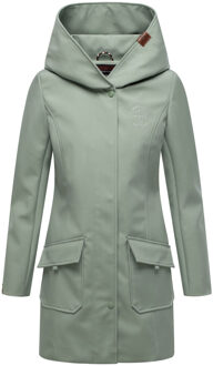 dames softshelljas – Mayleen, waterafstotend met capuchon - maat 4XL Blauw