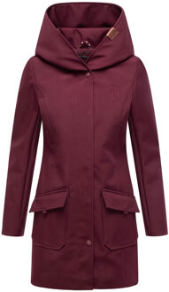 dames softshelljas – Mayleen, waterafstotend met capuchon - maat 4XL Rood