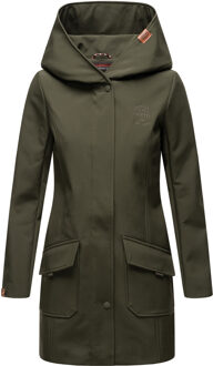 dames softshelljas – Mayleen, waterafstotend met capuchon - maat L Groen