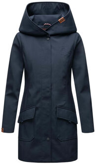 dames softshelljas – Mayleen, waterafstotend met capuchon - maat S Navy