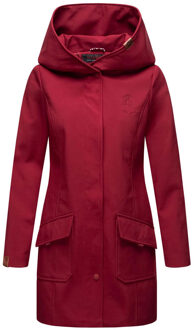 dames softshelljas – Mayleen, waterafstotend met capuchon - maat S Rood