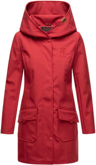 dames softshelljas – Mayleen, waterafstotend met capuchon Rood - 4XL