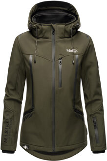 dames softshelljas – Mount-Cho-Oyu met afneembare capuchon Groen - XS