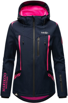 dames softshelljas – Mount-Cho-Oyu met afneembare capuchon - maat S Blauw