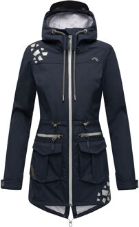 dames softshelljas – Ulissaa met capuchon & reflecterende details Blauw - XS