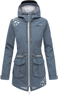 dames softshelljas – Ulissaa met capuchon & reflecterende details Blauw - XS