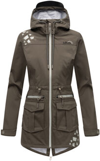 dames softshelljas – Ulissaa met capuchon & reflecterende details Grijs - 2XL