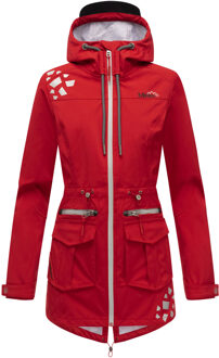 dames softshelljas – Ulissaa met capuchon & reflecterende details Rood