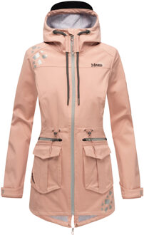 dames softshelljas – Ulissaa met capuchon & reflecterende details Roze - XS