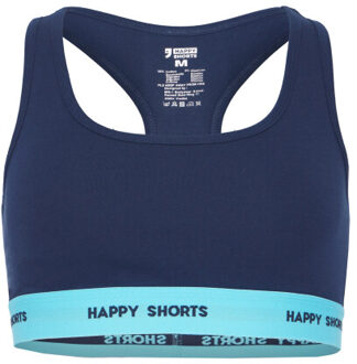 Dames sport bh bustier blauw 2-pack - maat L Veelkleurig