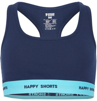 Dames sport bh bustier blauw 2-pack Veelkleurig