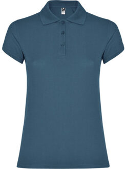 Dames ster poloshirt Blauw - M