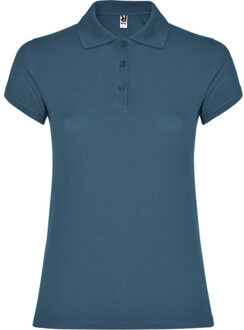 Dames ster poloshirt Blauw - M