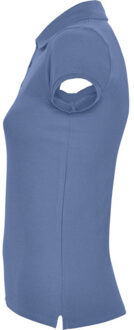 Dames ster poloshirt Blauw - XL