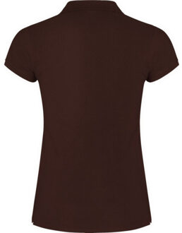 Dames ster poloshirt Bruin - XXXL