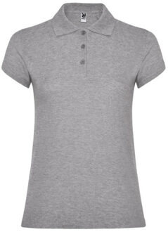 Dames ster poloshirt Grijs - L