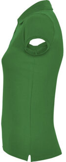 Dames ster poloshirt - maat L Groen