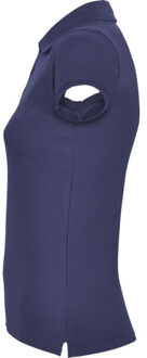 Dames ster poloshirt - maat M Blauw