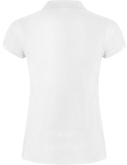 Dames ster poloshirt - maat M Wit