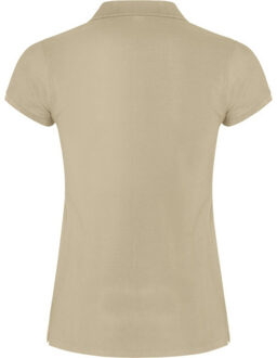 Dames ster poloshirt - maat S Beige