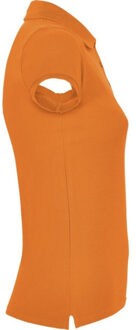 Dames ster poloshirt - maat S Oranje